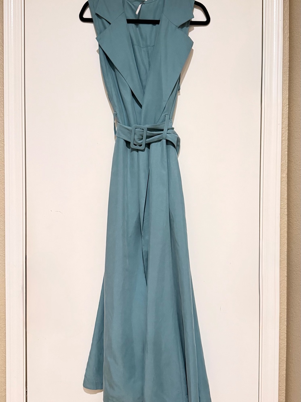 Free People Teal Sleeveless Maxi Dress with Belt